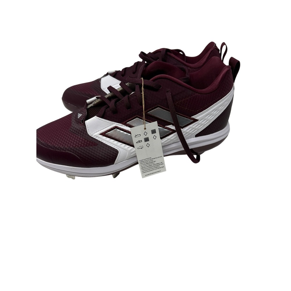 Adidas Icon 8 Boost Metal Baseball Cleats NWT Size 13.5 Maroon Team Shoes Men's